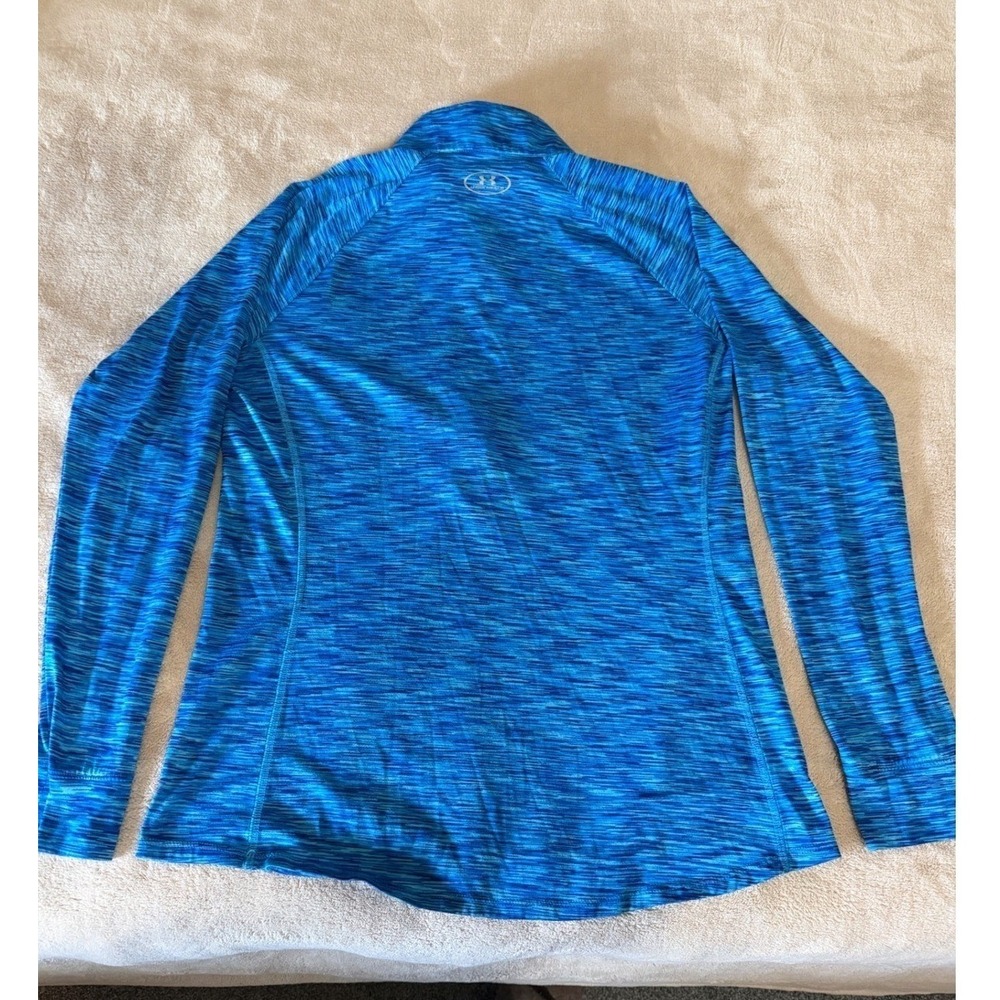 Under Armour Womens Blue Space Dye AllseasonGear Quarter Zip Pullover Large - Picture 4 of 10